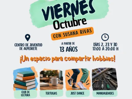 Alpedrete lanza el 'Club de los viernes' para jóvenes a partir de 13 años