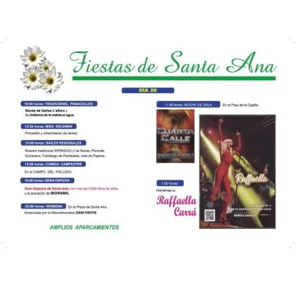 Naves celebra la festividad de Santa Ana con un programa repleto de actividades
