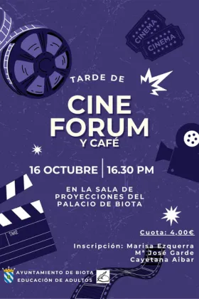 Arranca el Cine-Forum en Biota con su primera sesión el 16 de octubre