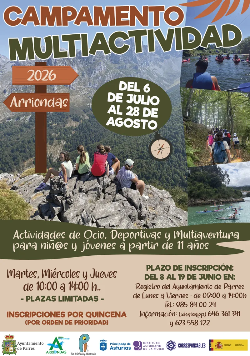 Parres abre el plazo de inscripción para el campamento multiactividad de 2026