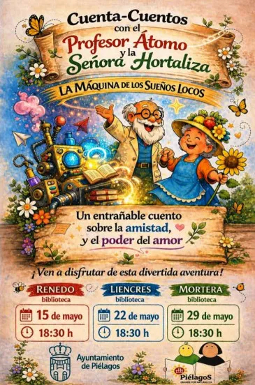 El Profesor Átomo y la Señora Hortaliza llegan a las bibliotecas de Piélagos