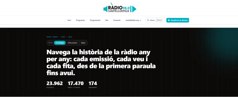 El archivo sonoro de Ràdio Castelldefels se amplía y es más accesible
