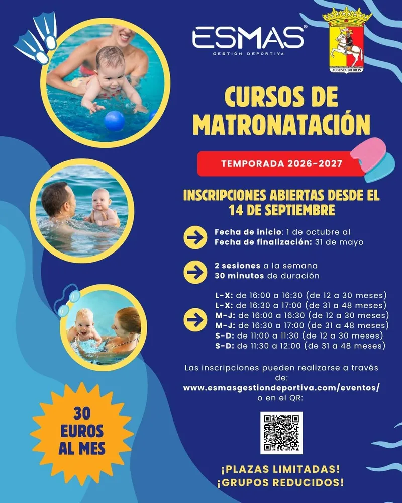 Calatayud abre inscripciones para cursos de matronatación infantil