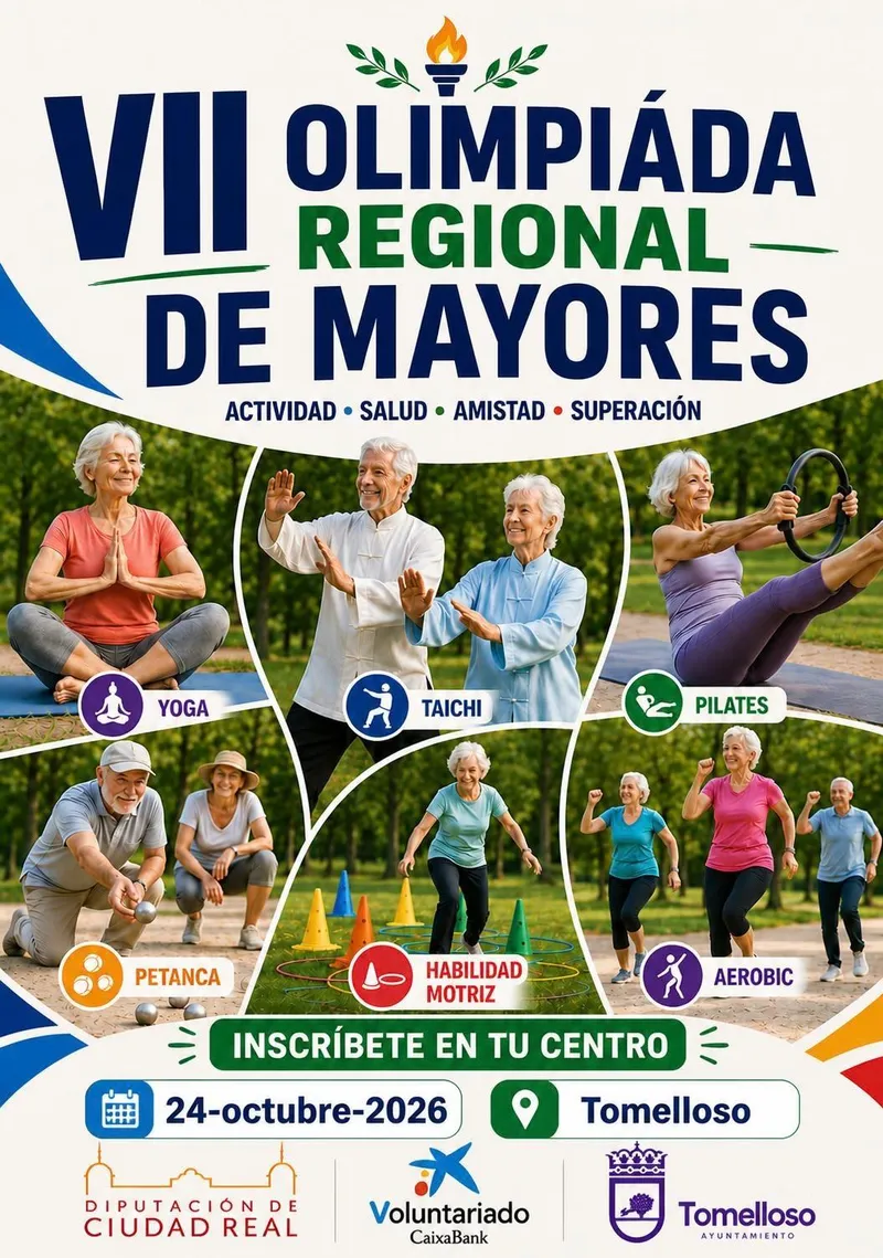 Tomelloso acoge la VII Olimpiada de Mayores con medio millar de participantes de toda la región
