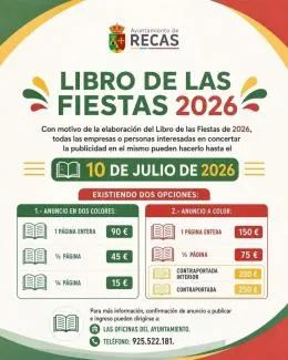 Recas alerta sobre posibles fraudes en la publicidad del libro de fiestas