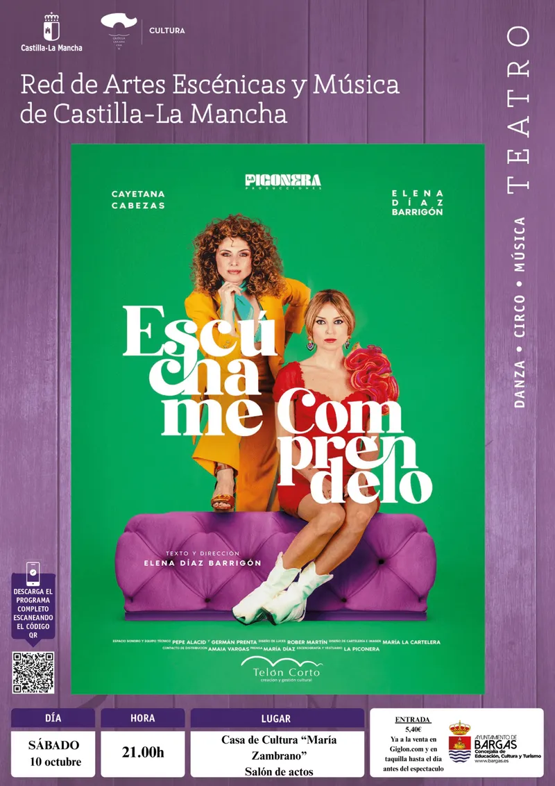 La Casa de Cultura de Bargas acoge la obra de teatro «Escúchame Compréndelo»