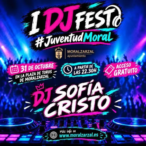 Moralzarzal celebra su primer DJ Fest con Sofía Cristo y concurso para jóvenes talentos