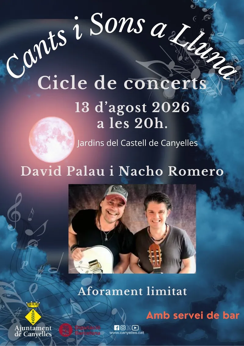 David Palau y Nacho Romero inician el ciclo 'Cants i Sons a Lluna' en Canyelles