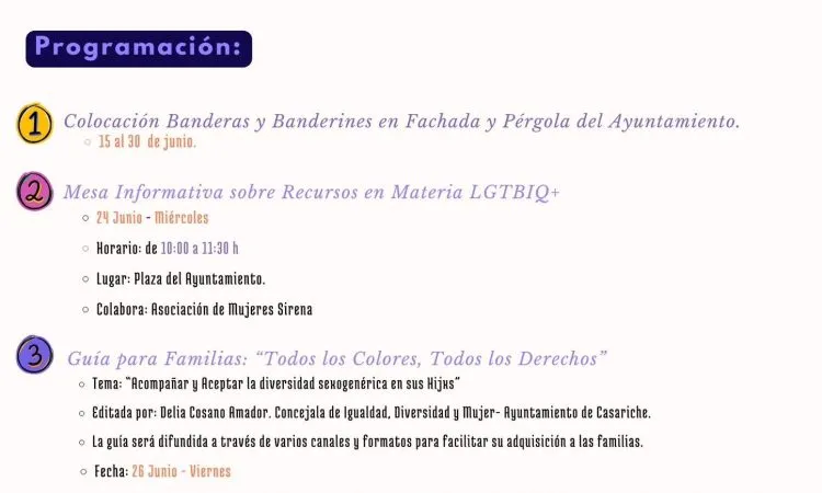 Casariche celebra el Orgullo LGTBIQ+ con actividades culturales y de sensibilización
