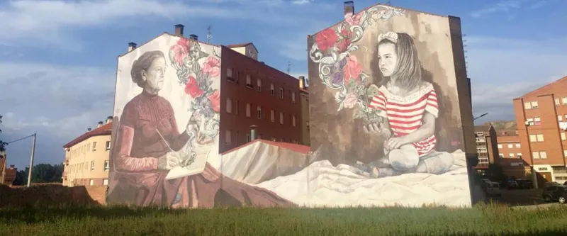 Belorado embellece sus fachadas con el 'Paseo del Arte' que narra su historia
