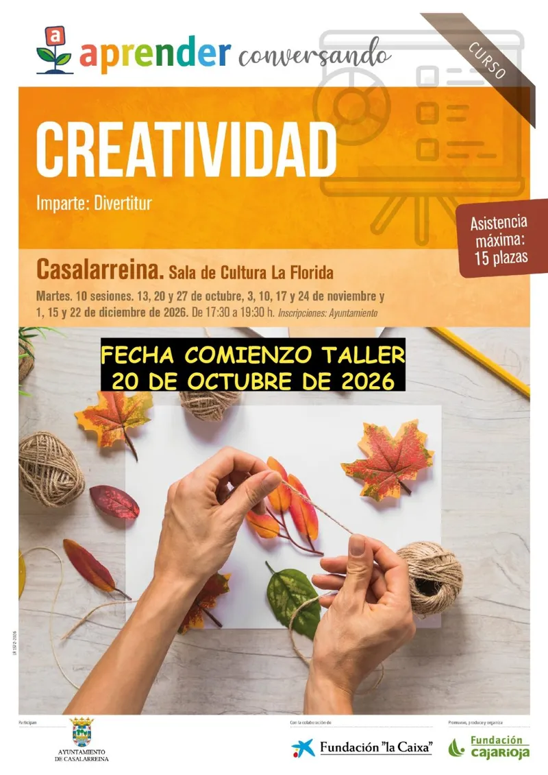 Casalarreina impulsa la creatividad con un nuevo taller en La Florida