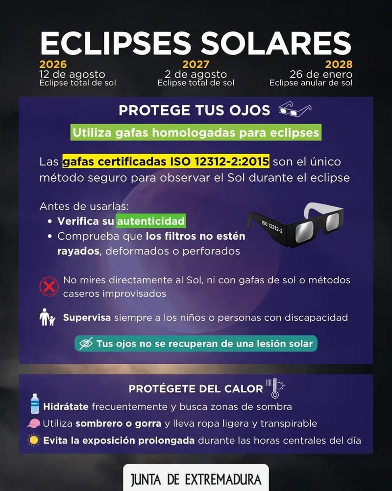 Recomendaciones para observar el eclipse total de forma segura