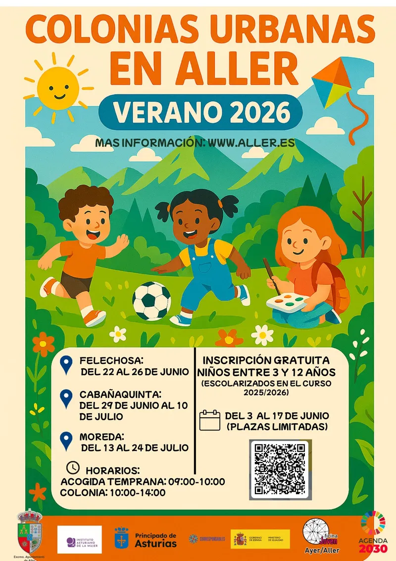Colonias Urbanas de Verano 2026 en Aller: Ocio y Conciliación para Niños