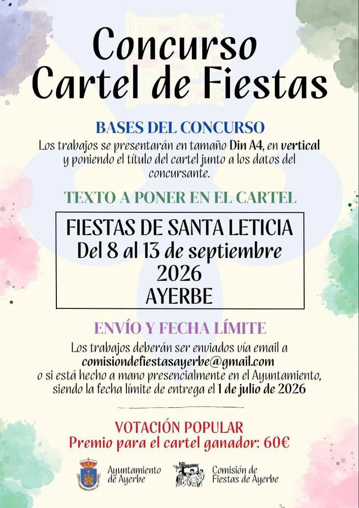 Ayerbe lanza el concurso para el cartel de las Fiestas de Santa Leticia 2026