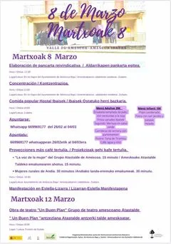 El Valle de Améscoa celebra el Día de la Mujer con actividades y teatro