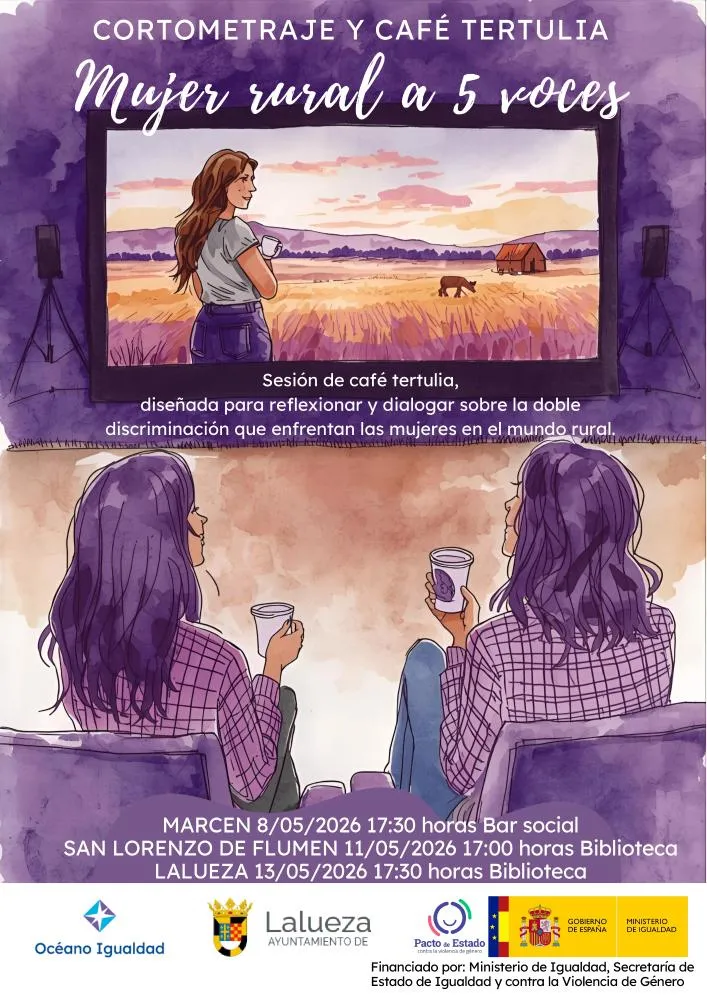Charlas 'Cortometraje y café tertulia' abordan la doble discriminación de la mujer rural