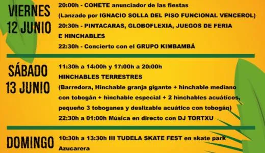 La Azucarera de Tudela se viste de fiesta del 12 al 14 de junio con actividades para todos