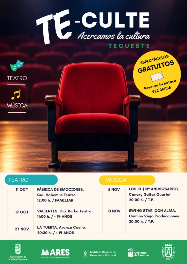 Tegueste lanza 'TeCulte', su nueva agenda cultural trimestral con eventos gratuitos