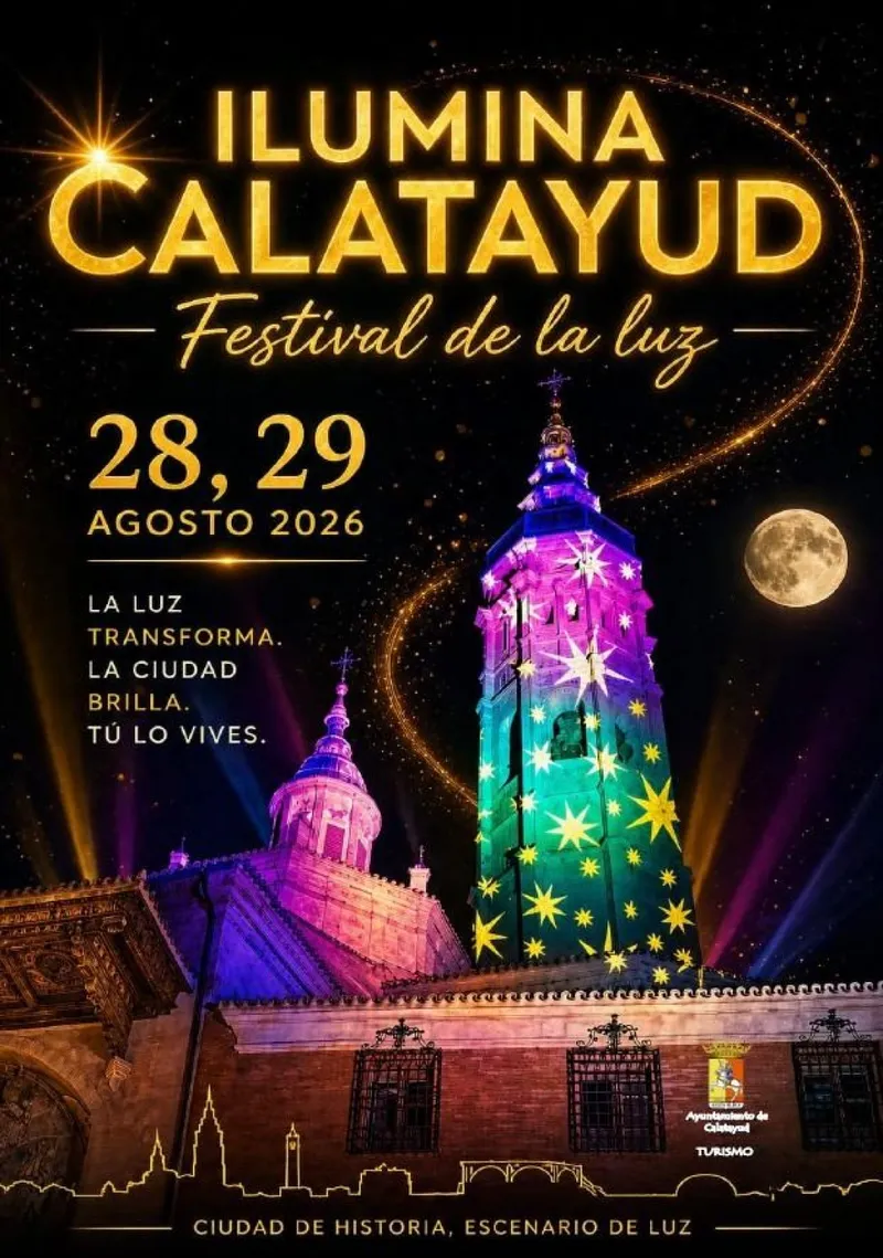 Calatayud se ilumina con el festival de luces y patrimonio