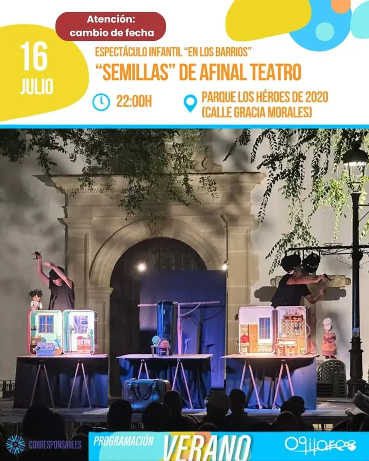 Teatro de títeres 'Semillas' cambia de fecha en Ogíjares al 16 de julio