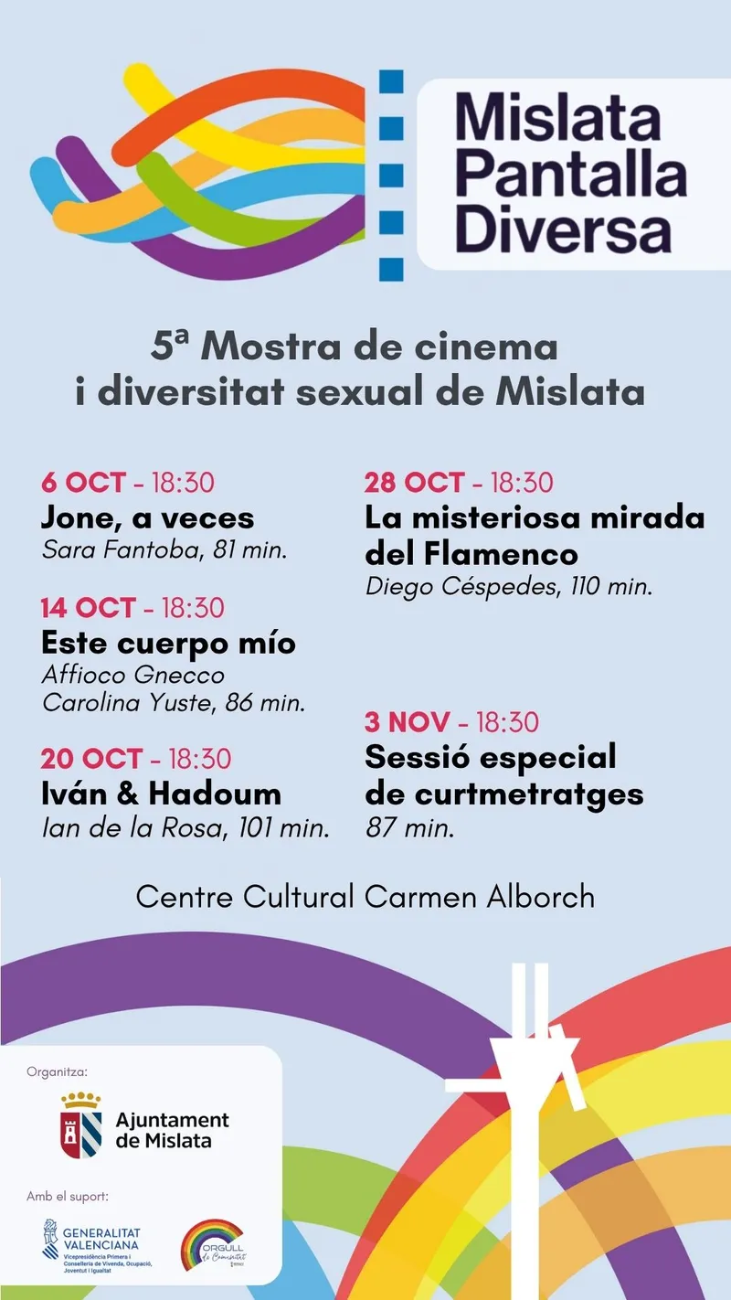 Mislata celebra la 5ª Muestra de Cine y Diversidad Sexual con entrada gratuita