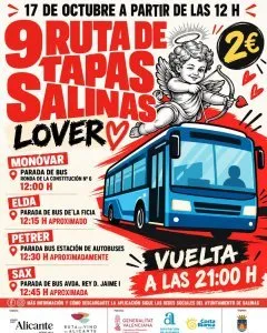 Autobús a 2€ para disfrutar de la Ruta de Tapas Salinas Lover