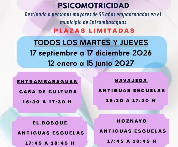 Arranca una nueva temporada del taller de Psicomotricidad en Entrambasaguas