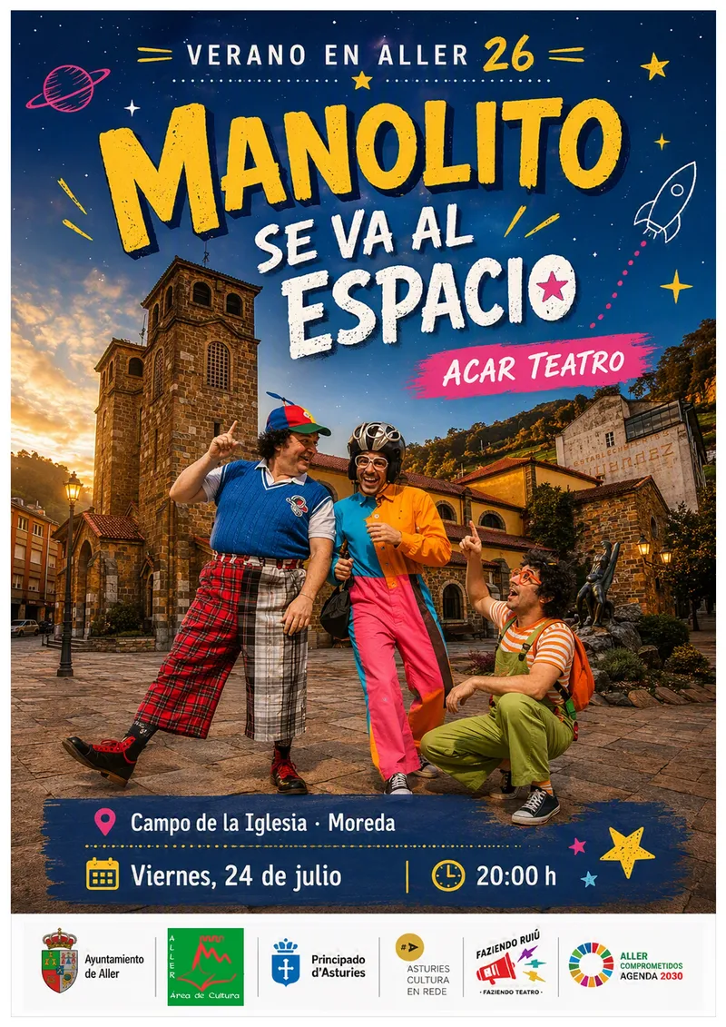 El teatro ACAR llega a Aller con la obra "Manolito se va al Espacio"
