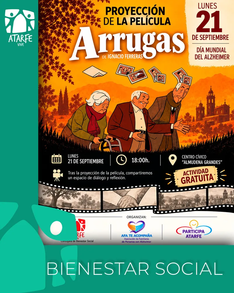 Atarfe celebra el Día Mundial del Alzheimer con cine y debate