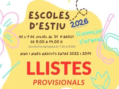 Llucmajor publica las listas provisionales de las escuelas de verano