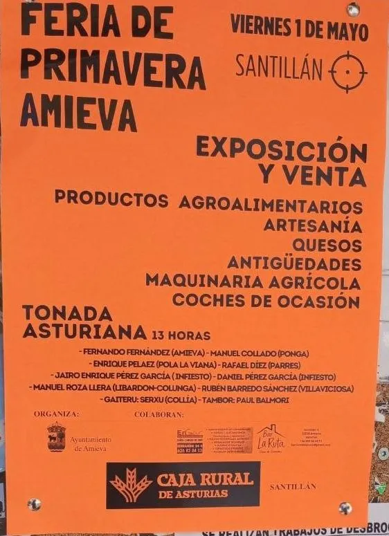 Amieva celebra su Feria de Primavera con productos locales y música asturiana