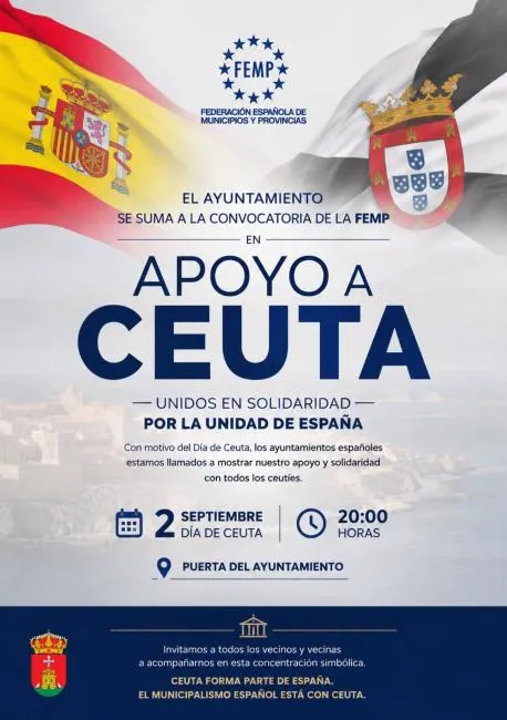 Mocejón muestra su apoyo a Ceuta en un acto de solidaridad municipalista
