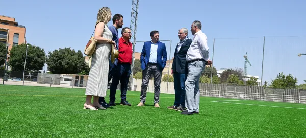 Diputación y Ayuntamiento de Ciudad Real renuevan el césped de la Ciudad Deportiva Sur