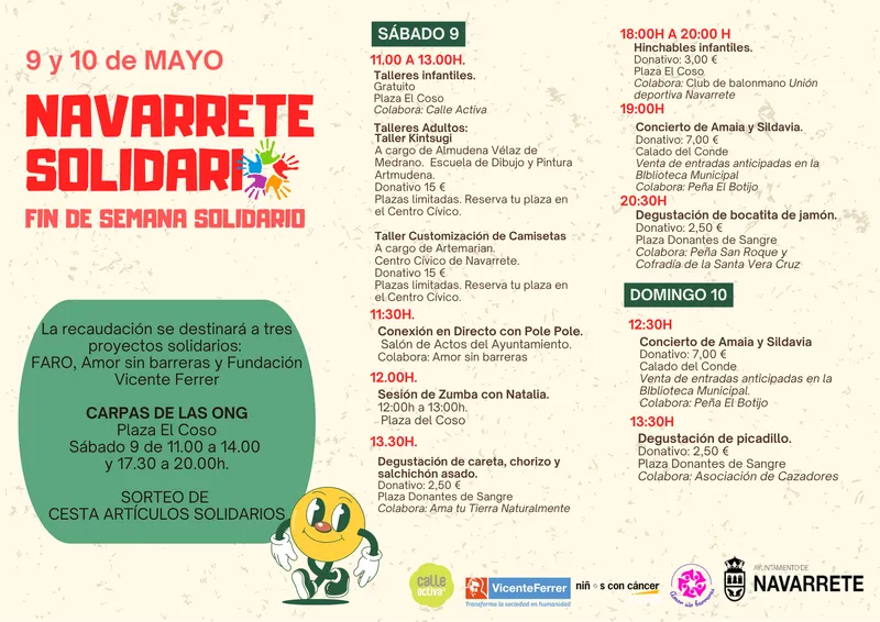 Navarrete celebra un fin de semana solidario con talleres, conciertos y degustaciones