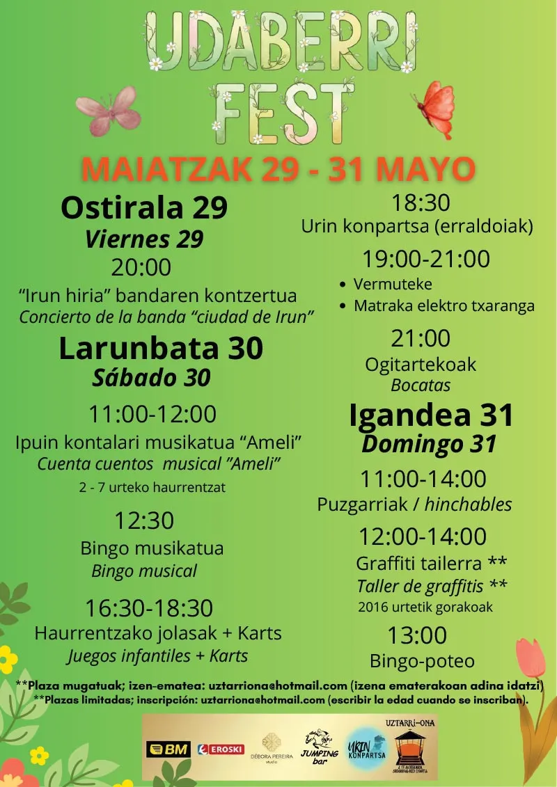 Irun celebra la primavera con actividades culturales en los barrios de Urdanibia Berri y Anzara