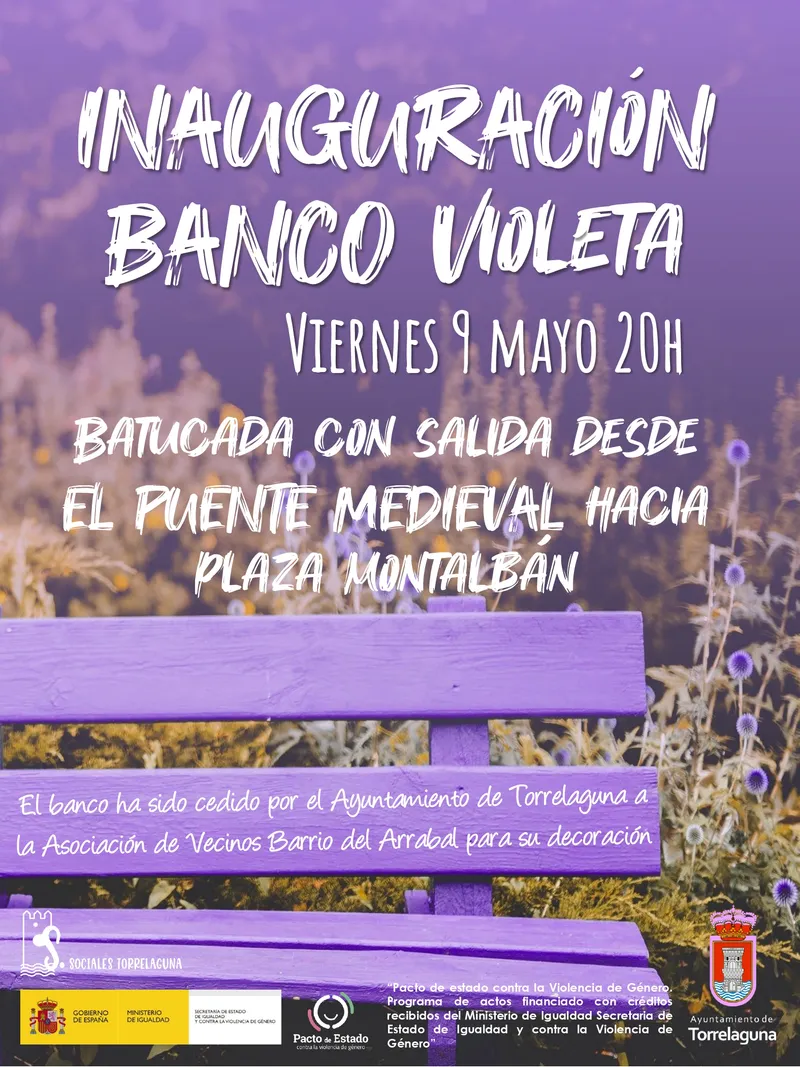 Torrelaguna inaugura su Banco Violeta para visibilizar la lucha contra la violencia de género