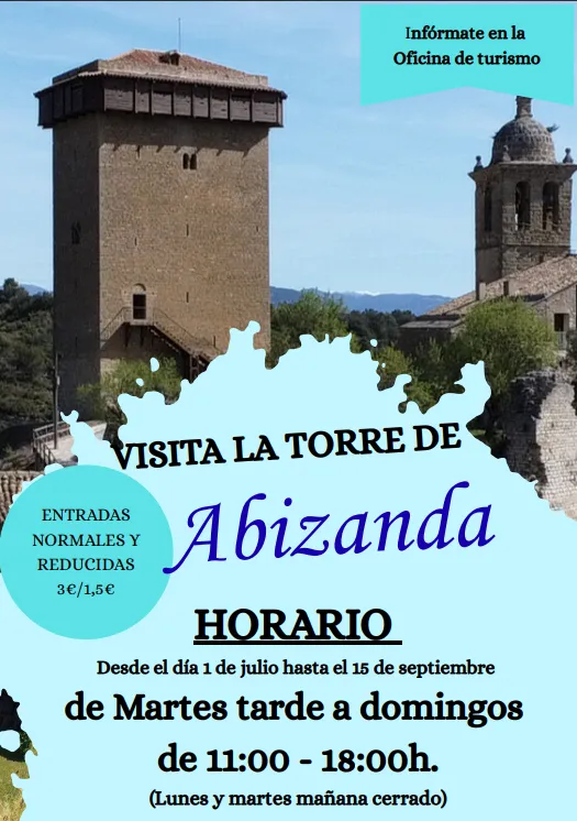 La Torre de Abizanda abre sus puertas al público este verano con horarios ampliados