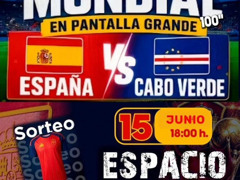 El Espacio Joven de Daimiel retransmite el debut de España en el Mundial con pantalla gigante