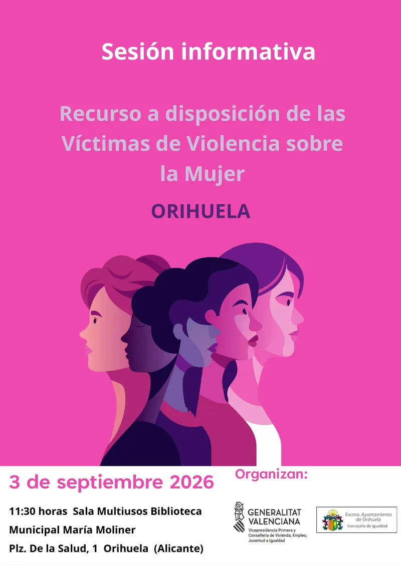 Orihuela informa sobre recursos para mujeres víctimas de violencia