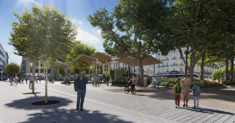 La plaza de Jacinto Benavente de Madrid se transforma para ser más accesible en primavera