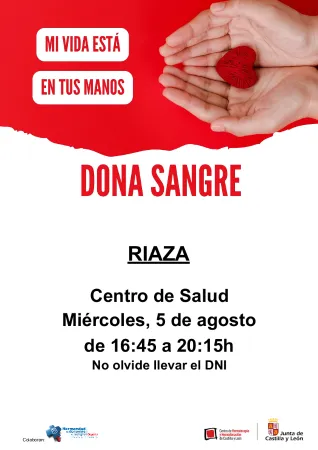 Campaña de donación de sangre en Riaza el 5 de agosto