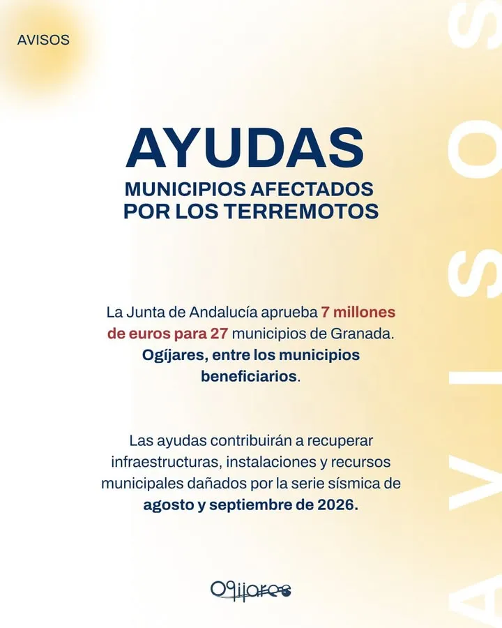 La Junta destina siete millones de euros a municipios granadinos afectados por terremotos