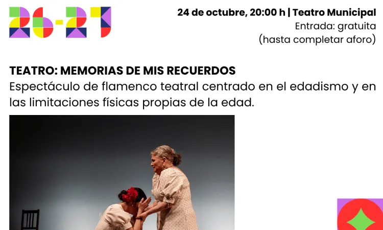 Casariche celebra el flamenco teatral contra el edadismo con 'Memorias de mis recuerdos'