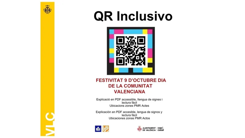 Valencia lanza un QR inclusivo para facilitar el acceso a la fiesta del 9 d'Octubre