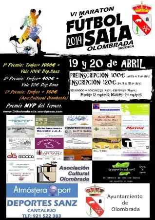 Olombrada celebra su VI Maratón de Fútbol Sala con inscripciones abiertas