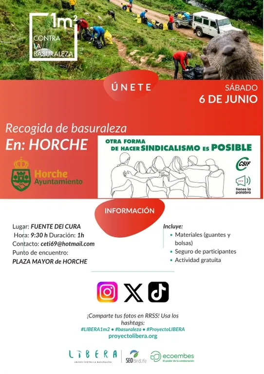 Horche organiza una jornada de recogida de basuraleza en la Fuente del Cura