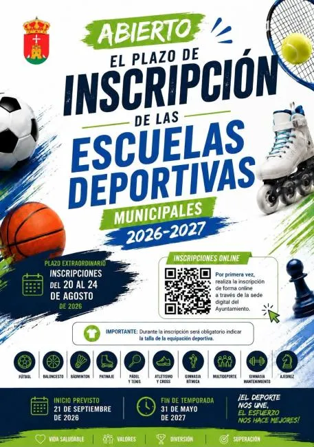 Mocejón abre inscripciones online para las Escuelas Deportivas Municipales 2026/2027