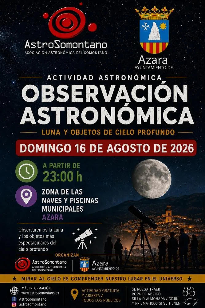 Azara celebra una noche de observación astronómica gratuita