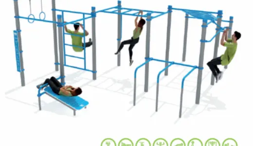 Tudela instala equipamiento deportivo y de calistenia en la zona verde de las antiguas piscinas
