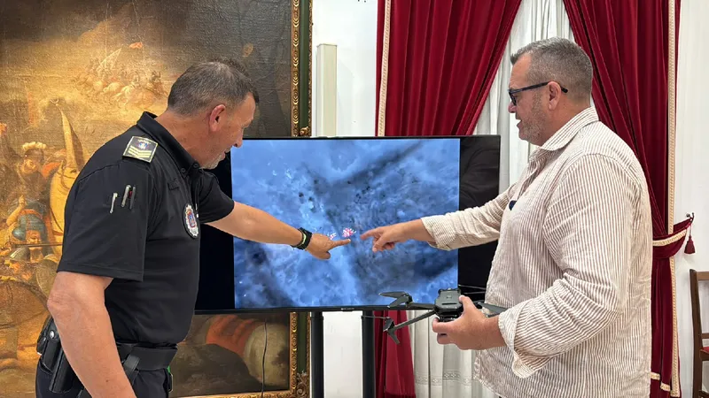 La Policía Local de Lorca detiene a un presunto ladrón con ayuda de un dron con visión térmica